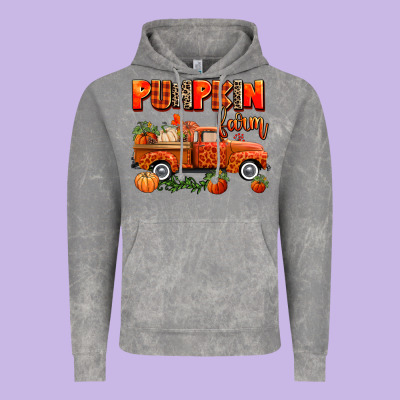 Pumpkin Farm Truck Vintage Hoodie Designed By Adodesignshop