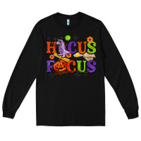 Black hocus focus halloween teacher Long Sleeve Tee - BarkalooDesign