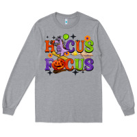 Heather Grey hocus focus halloween teacher Long Sleeve Tee - BarkalooDesign