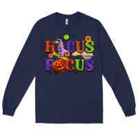 Navy hocus focus halloween teacher Long Sleeve Tee - BarkalooDesign
