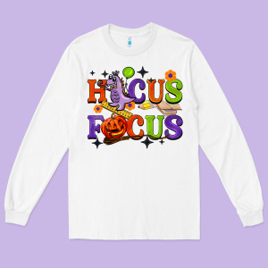 Hocus Focus Halloween Teacher Long Sleeve Tee Designed By Barkaloodesign