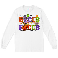 White hocus focus halloween teacher Long Sleeve Tee - BarkalooDesign