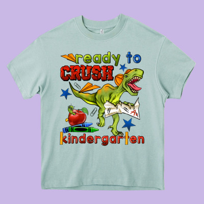 Ready To Crush Kindergarten Heavy Core Tee Designed By Bundleandbundleshop