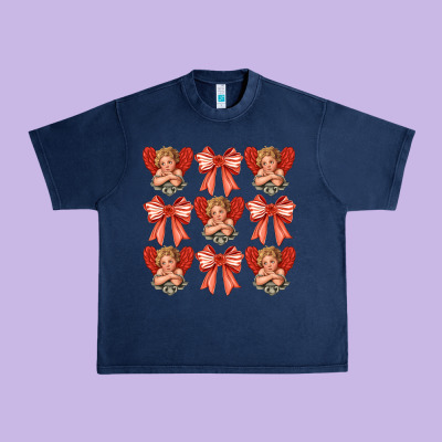 Valentines Eros And Bow Urban Heavy Tee Designed By Cowhidedigitalart