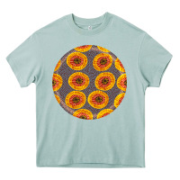 Arona african fabric pattern round earrings 4 Heavy Core Tee - BundleAndBundleShop