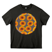 Asphalt african fabric pattern round earrings 4 Heavy Core Tee - BundleAndBundleShop