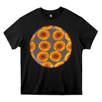 Black african fabric pattern round earrings 4 Heavy Core Tee - BundleAndBundleShop