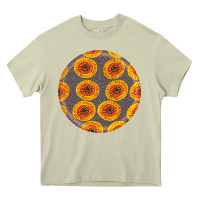 Mossy african fabric pattern round earrings 4 Heavy Core Tee - BundleAndBundleShop