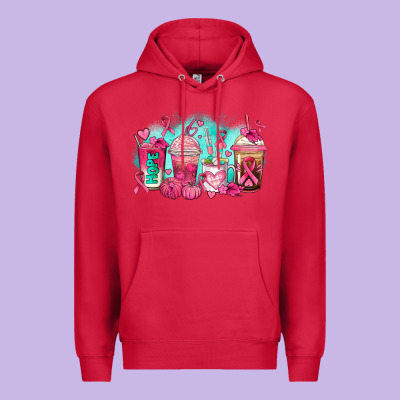 Breast Cancer  Coffee Cups Premium Hoodie Designed By Adodesignshop