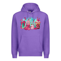 Purple breast cancer  coffee cups Premium Hoodie - AdoDesignShop