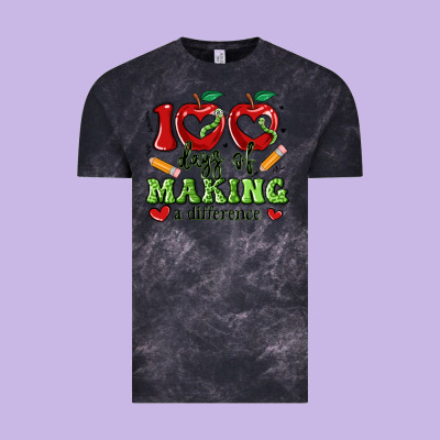 100 Days Of Making A Difference Vintage Tee Designed By Artiststas