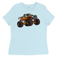 Baby Blue monster truck Ladies Tee - Artiststas