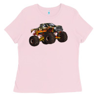 Bubblegum Pink monster truck Ladies Tee - Artiststas