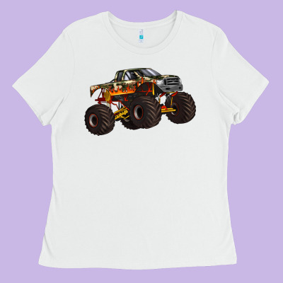 Monster Truck Ladies Tee Designed By Artiststas