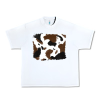 White cowhide Urban Heavy Tee - RanaPortraitStore