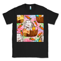 Black Easter Bunny With Hamper Seamless Pattern Classic Tee - BundleAndBundleShop