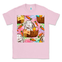 Bubblegum Pink Easter Bunny With Hamper Seamless Pattern Classic Tee - BundleAndBundleShop