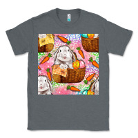 Charcoal Heather Easter Bunny With Hamper Seamless Pattern Classic Tee - BundleAndBundleShop