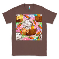 Chestnut Easter Bunny With Hamper Seamless Pattern Classic Tee - BundleAndBundleShop