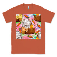 Copper Easter Bunny With Hamper Seamless Pattern Classic Tee - BundleAndBundleShop