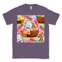 Lavender Easter Bunny With Hamper Seamless Pattern Classic Tee - BundleAndBundleShop