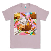 Lilac Easter Bunny With Hamper Seamless Pattern Classic Tee - BundleAndBundleShop