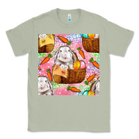 Matcha Easter Bunny With Hamper Seamless Pattern Classic Tee - BundleAndBundleShop