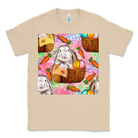 Mushroom Easter Bunny With Hamper Seamless Pattern Classic Tee - BundleAndBundleShop