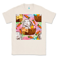 Natural Easter Bunny With Hamper Seamless Pattern Classic Tee - BundleAndBundleShop