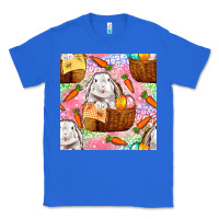 True Royal Easter Bunny With Hamper Seamless Pattern Classic Tee - BundleAndBundleShop