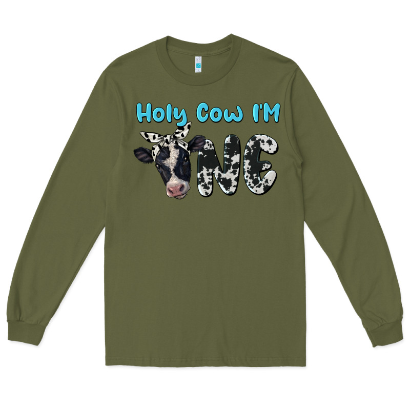 Holy Cow I'm One Long Sleeve Tee by BarkalooDesign | Teevron