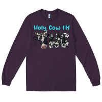 Plum holy cow i'm one Long Sleeve Tee - BarkalooDesign
