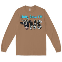 Toasted Coconut holy cow i'm one Long Sleeve Tee - BarkalooDesign