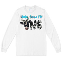 White holy cow i'm one Long Sleeve Tee - BarkalooDesign