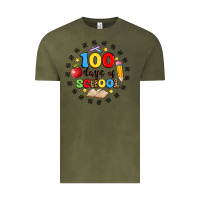 Vintage Olive 100 days of school Vintage Tee - Artiststas