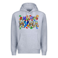 Heather Grey autism mama Premium Hoodie - AdoDesignShop