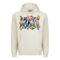 Oatmeal Heather autism mama Premium Hoodie - AdoDesignShop