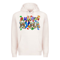 Pale Pink autism mama Premium Hoodie - AdoDesignShop