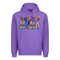 Purple autism mama Premium Hoodie - AdoDesignShop
