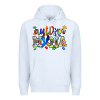 White autism mama Premium Hoodie - AdoDesignShop