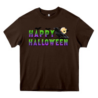 Chocolate Brown happy halloween Heavy Core Tee - BundleAndBundleShop