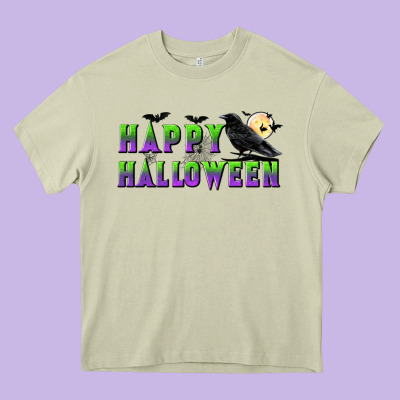 Happy Halloween Heavy Core Tee Designed By Bundleandbundleshop