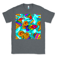 Charcoal Heather Pride lgbtq ice cream and sunflowers seamless Classic Tee - BundleAndBundleShop