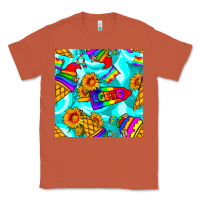 Copper Pride lgbtq ice cream and sunflowers seamless Classic Tee - BundleAndBundleShop