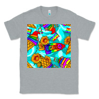 Heather Grey Pride lgbtq ice cream and sunflowers seamless Classic Tee - BundleAndBundleShop