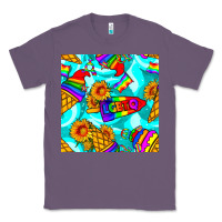 Lavender Pride lgbtq ice cream and sunflowers seamless Classic Tee - BundleAndBundleShop