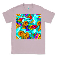 Lilac Pride lgbtq ice cream and sunflowers seamless Classic Tee - BundleAndBundleShop