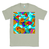 Matcha Pride lgbtq ice cream and sunflowers seamless Classic Tee - BundleAndBundleShop