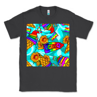 Smoke Pride lgbtq ice cream and sunflowers seamless Classic Tee - BundleAndBundleShop