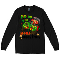 Black ho ho ho gamer Christmas Long Sleeve Tee - BarkalooDesign
